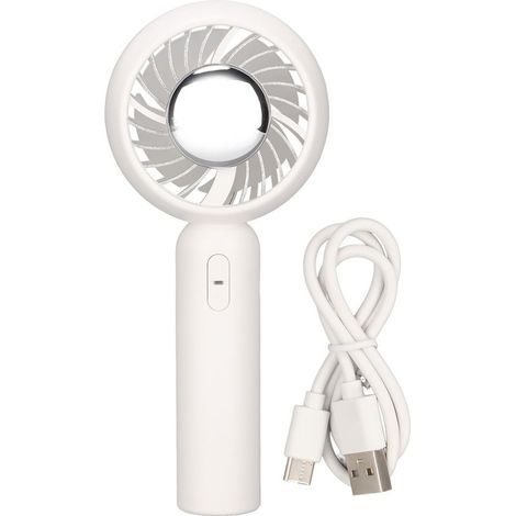 Ventilateur portable rechargeable USB, 3 vitesses, silencieux, en ABS, refroidissement rapide, facile à utiliser, idéal pour chambre, voyage et camping (1/5)