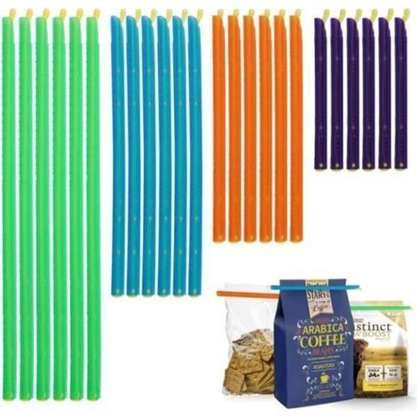 24 Pieces Food Bag Closure Clip, Bag Closure Wand, Food Bag Clip Closer, Bag Closure Clip, (1/4)