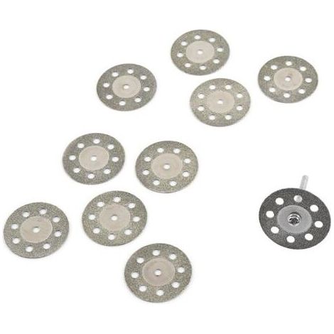 Lot De 10 Disques diamant Dremel, Disque dremel, Disques De Coupe Diamant 30 Mm 8 Trous, Disques diamant Avec 2 Mandrins, Mini Disques à Tronçonner Découpe Pour Outils Rotatifs (1/5)