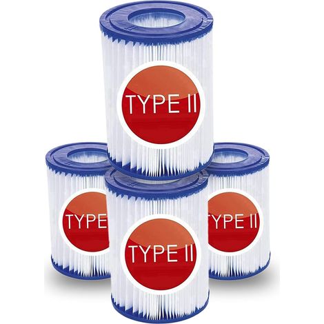 4 Pack Type 2 Filter for Bestway 58094 - Filter Size 2 - Suitable for Bestway Steel Pro Frame Pool - Family Pool - Inflatable Pool Filter (4 Pieces) (1/5)