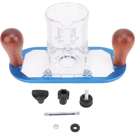 Ortviai Base de fraiseuse plongeante en alliage d’aluminium pour machine de détourage 65 mm, bleue (1/4)