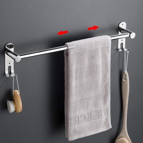 Handtuchhalter ausziehbar 43-78cm Edelstahl ohne Silber 1-schicht (1/5)