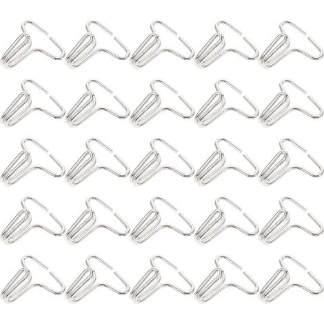 100 Stück Premium-Autositzbefestigungshaken, tragbare Autositzkissenhaken, Autoaufhänger-Silver (1/3)