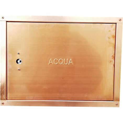 Sportello portello porta rame per chiusura nicchia contatore acqua, scegli se lc 60 x hc 60 cm ( ln 56 x hn 56 cm )