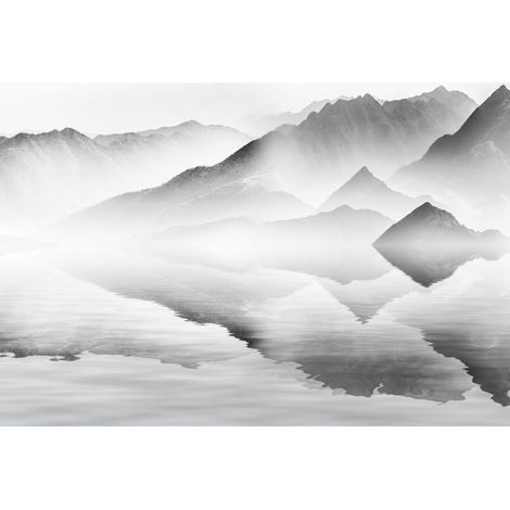 papier peint panoramique montagnes gris - Sanders & Sanders (1/5)