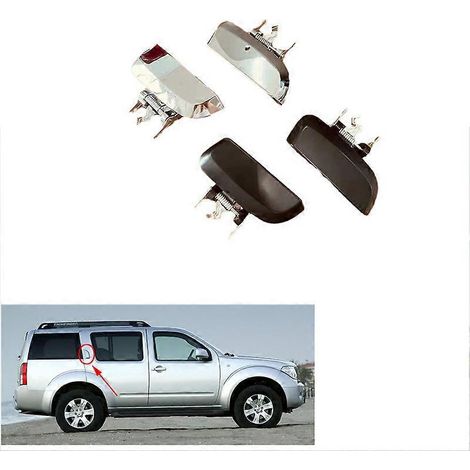 Passend für Nissan Pioneer R51 (Baujahre 2005–2012): Türgriff hinten links, schwarz, Türdekorationszubehör (1/5)