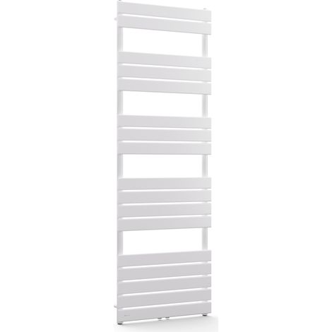 Blumfeldt Bathroom Radiator - 890W Wall-Mounted Towel Radiator with Centre Connection, Modern Steel Design, Heated Towel Rail for Bathrooms & Offices, 60x180 cm, White (1/3)