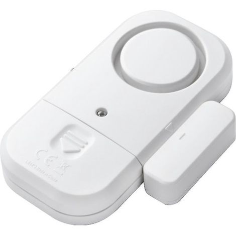 Capteur de porte sans fil, interrupteur magnétique, avertissement d'entrée par porte ou fenêtre (normalement). (1/4)