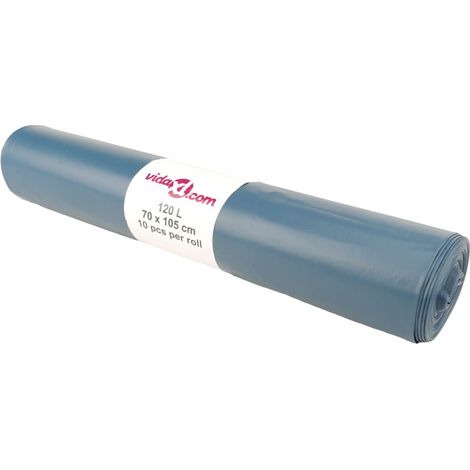 Sacs poubelles 100 pcs bleu 120 L