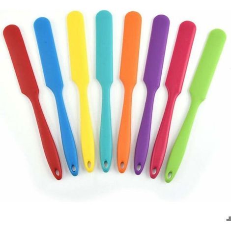 Mini spatules - - Multicolore - Silicone - Anti-adhésives - Lot de 8 (1/4)