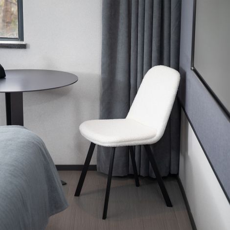 Chaises de salle à manger (Lot de 2) — Assise douce et confortable, adaptée à toutes les saisons, dotée d'une structure métallique robuste et durable. (1/4)