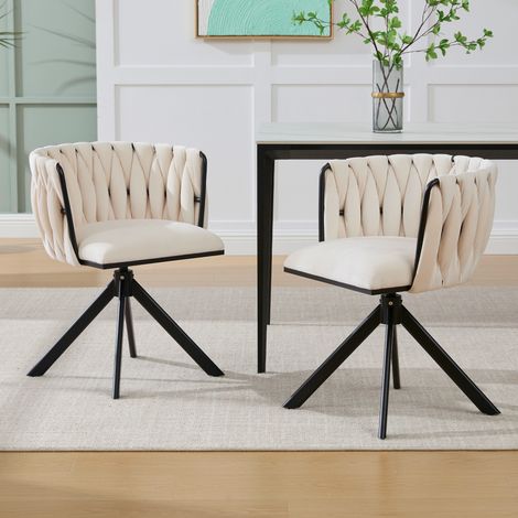 Fauteuil, en velours, pivotant, pour salon, polyvalent salon, boudoir et espace travail, assise confortable, moment détente