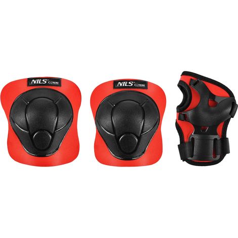 Skate Protective Gear Set, Wrist Elbow Knee, Red L (1/5)
