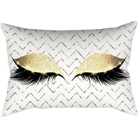 Housse de coussin lombaire 30x50cm brillant pour canapé, lit et voiture (1/5)