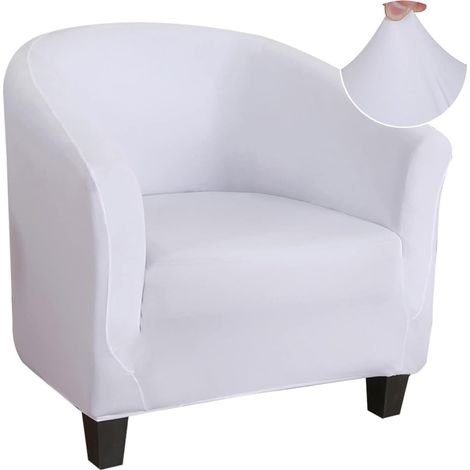 Housse de Fauteuil Cabriolet 1 Place, Couverture de Fauteuil Facile à Installer et à Laver Blanc (1/5)