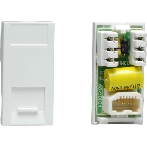 Varilight Telephone Master Socket 1 DataGrid Space White 1-Gang