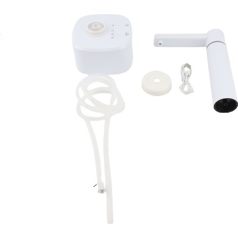 Distributeur eau automatique 3 niveaux réglable rotatif – USB rechargeable pompe boisson électrique maison camping voyage bureau blanc (1/2)