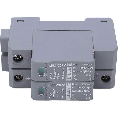 PV-Überspannungsschutz 2-polig 10 kA bis 20 kA modular 36 mm Schienenmontage Spannungsableiter DC 1000 V