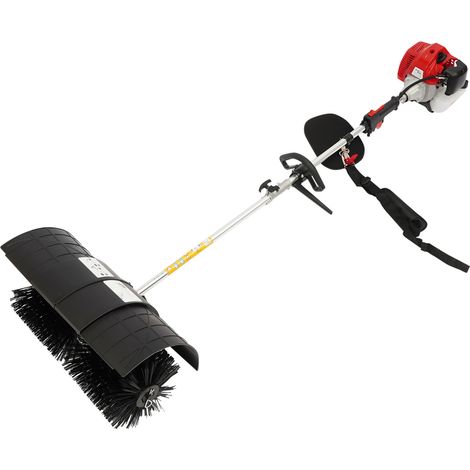 Balayeuse de pelouse à essence 52 cc, 1,7 kW - Balai de feuilles rotatif pour allée, jardin et terrain de sport - brosse 52 cm, longueur 182 cm (1/5)