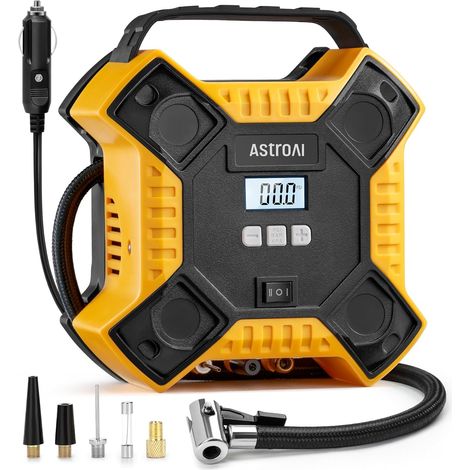 Compresseur à Air Portatif, Gonfleur Pneus Voiture 160PSI（11.03Bar）12V DC 3M Câble, Faciles à Ranger (1/5)