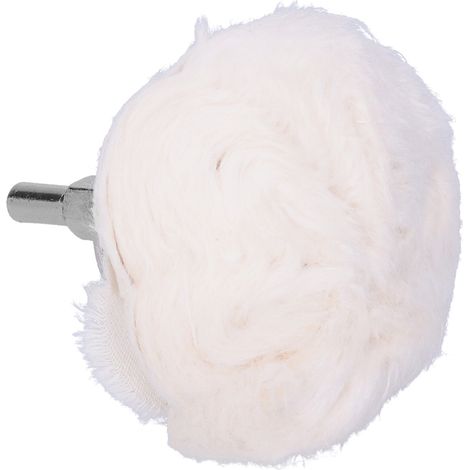 Disque de polissage en tissu blanc, type champignon, avec poignée, outils de polissage en coton, 75 mm (1/5)