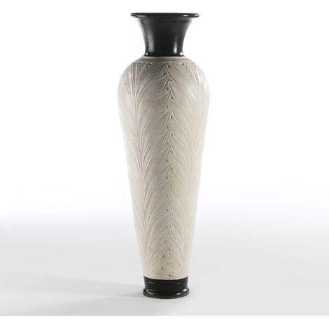 Amphora 50x50x150 Creme / Terrakotta Schwarze Accessoires und Geschenke / Blumenplatten und Vadespour alle Stile, um dem Haus eine Note zu verleihen (1/4)
