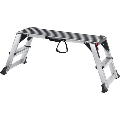 Plateforme de travail pliable, en aluminium, 100 cm x 30 cm x 48,7 cm, capacité de charge de 200 kg, verrous de sécurité, utilisation polyvalente (1/5)