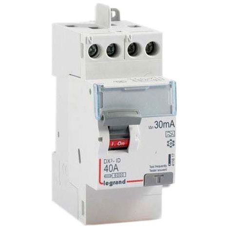 Legrand DX³-ID interruptor diferencial gris para carril DIN