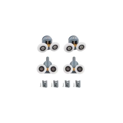 (23 mm) 2 Paar, Duschkabinenrollen, 23 mm Durchmesser, Ersatzrollen für Schiebetüren, geeignet für 4–6 mm Glas, Badezimmer, Badezimmerausstattung - Crezuo (1/4)