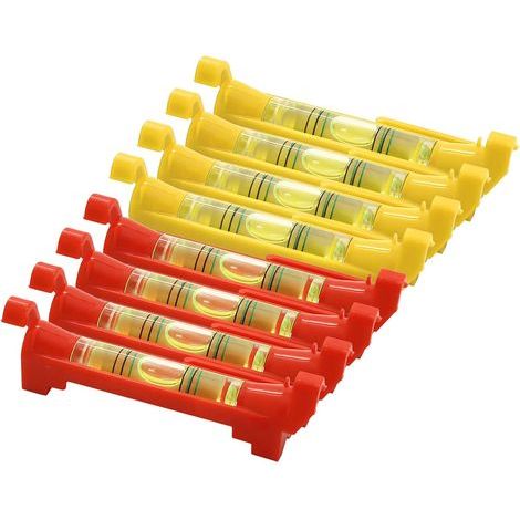 Lntyq 8 Pcs Mini Niveau À Bulle Professionnel, Niveau À Bulle Compact 7,5cm Pour Maçonnerie, Plomberie, Carrelage, Matériau, ABS Résistant, Cordeau Maçon (1/5)