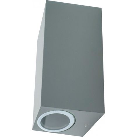 IluminaShop - Aplique de Pared Grey Kube 2XGU10 IP44