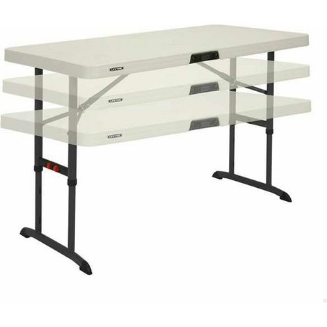 Mesa Plegable Lifetime Lifetime 122 x 86 x 61 cm Crema Acero Plástico (1/5)