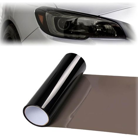 1 Rouleau Film Teinté Pour Phares, Vinyle Noir 120x30cm, Protection UV Et Rayures, Pour Feux Arrière Et Antibrouillard (1/5)