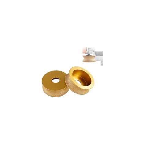 1Pc Fraise DiamantéE Pour Bord ExtéRieur,75mm Meule DiamantéE BraséE Sous Vide Bord Demi-Rond Profilé De Bordure Pour Profilé En Pierre Main Meule DiamantéE Grit,Disque De Meulage Diamanté (20mm)