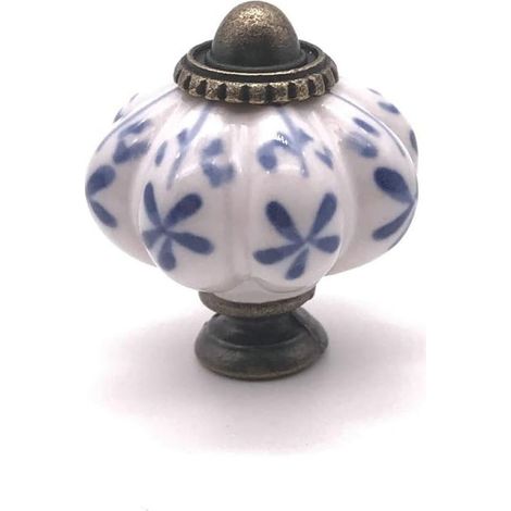 34mm Ceramic Zinc Pumpkin Style Furniture Handle Pull Knob for Kitchen Cupboard Door Drawer Fashion Furniture (1/4)
