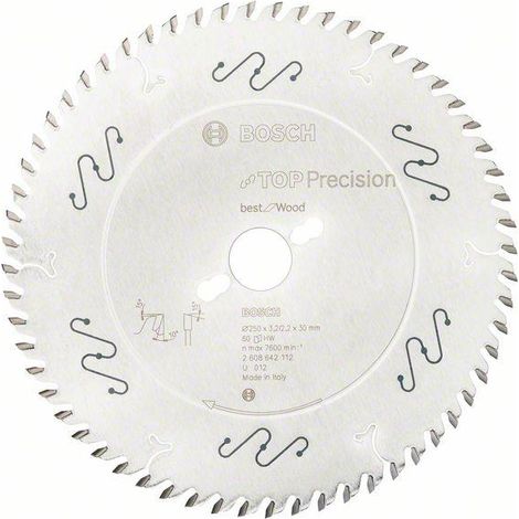 Lama da sega circolare Top Precision, ideale per legno, 250 x 30 x 3,2 mm, 60