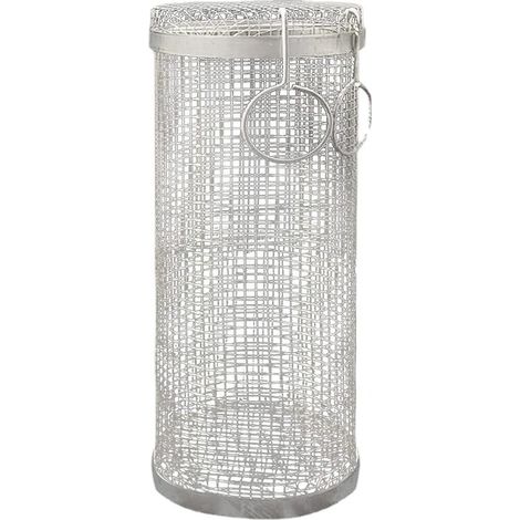 Panier barbecue cylindrique en acier inoxydable, grille de cuisson rotative pour grill extérieur (1/4)