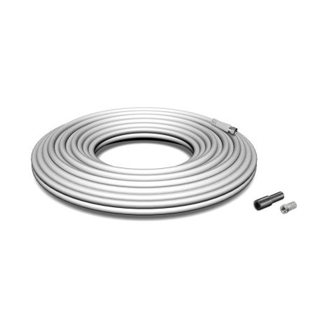 HDSAT KIT Câble Coaxial 20M avec Fiches F et Manchon - tnt tv satellite bobine 20 mètres Top Qualité 120dB