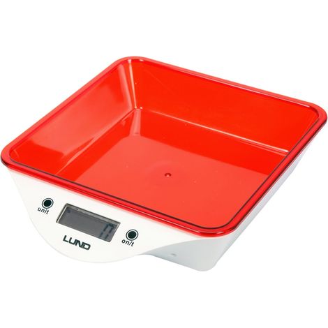 Bilancia da cucina LUND con ciotola da 800 ml e portata massima di 5 kg.