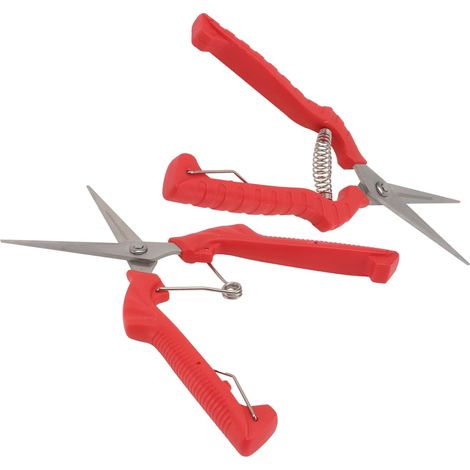 2pièces Sécateur Ciseaux à Fruits Jardin Outil De Coupe Facile à Utiliser Pour Branches Fleurs Lot De Rouge (1/5)