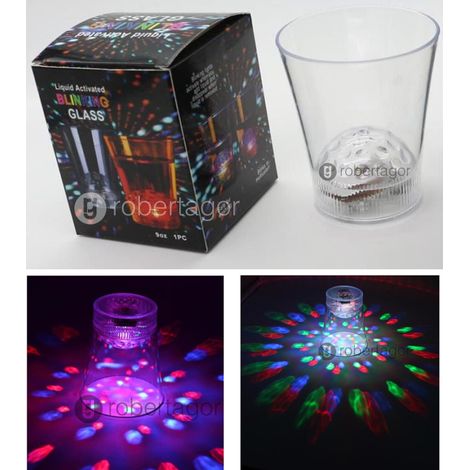 VERRE DE TABLE À LED RVB À CHANGEMENT DE COULEUR POUR VERSER DE L'EAU, DU LIQUIDE, DE LA BIÈRE, DES COCKTAILS