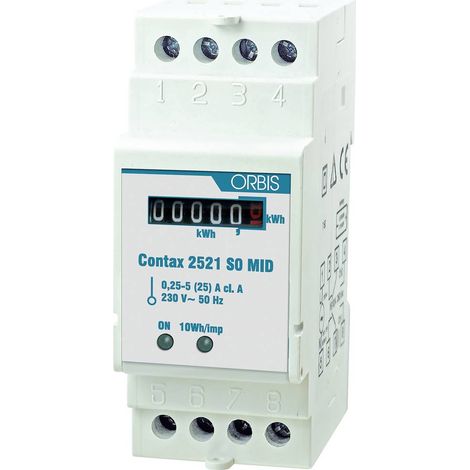 ORBIS Zeitschalttechnik kW-Zähler OB702000 Compteur d'énergie monophasé numérique 25 A conformité MID: oui 1 pc(s)