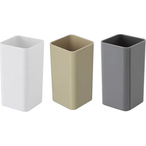 PORTASPAZZOLINI IN PLASTICA MODELLO STAR DIM. CM(LXPXH):6X6X12 GRIGIO   BRAND SRL