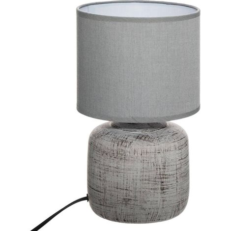 Tischlampe aus Keramik SALTA, Ø 15 cm, schwarz