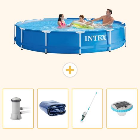 Intex Piscine Tubulaire Ronde - 366x76 cm - 5-pièces  S204 (1/5)
