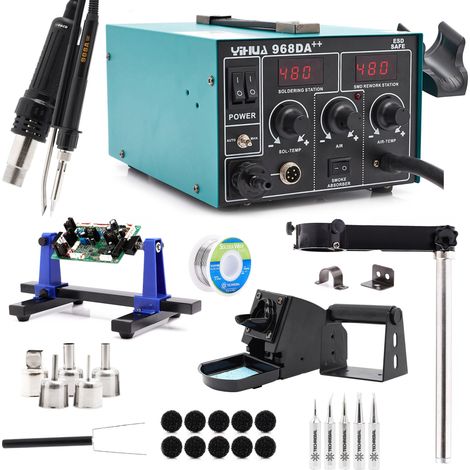 Kit stazione saldante Yihua 968DA++ KIT7 con maniglia