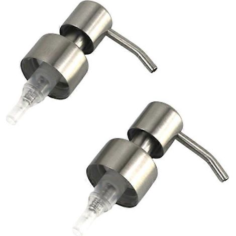 Lot de 2 têtes de pompe en acier inoxydable pour distributeur de lotion et de savon, bouchons de rechange pour flacons (1/5)