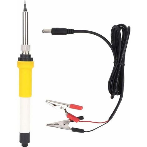 Fers Fer à souder, DC 12V 60W Voiture Portable Clip Crocodile Auto Alimenté Fer À Souder Électrique (1/5)