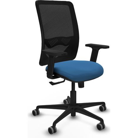 Chaise de bureau piqueras y crespo Zulema noir bleu clair ergonomique (1/2)