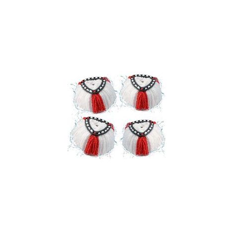 Lot de 4 Tête de Balai Serpillère 2en1 Vadrouille Serpillère pour Vileda Recharge Turbo (White+Red)